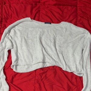 Brandy Melville Light Gray Crop Top